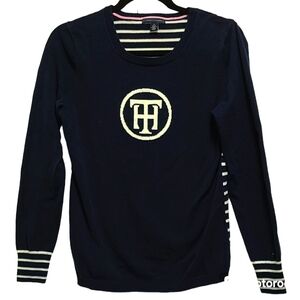 Tommy Hilfiger striped nautical sweater‎ scoop neck EUC size M